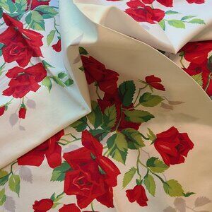 American Beauty Red Rose Bridge cloth size Wilendur Tablecloth Fresh Soak Press